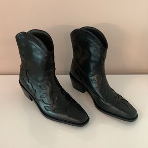 Black western booties
